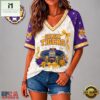 LSU Tigers NCAA Floral Stadium Bow V Neck 3D T Shirt, NCAA College V Neck Tee Lsu Tigers Ncaa Floral Stadium Bow V Neck 3D T Shirt