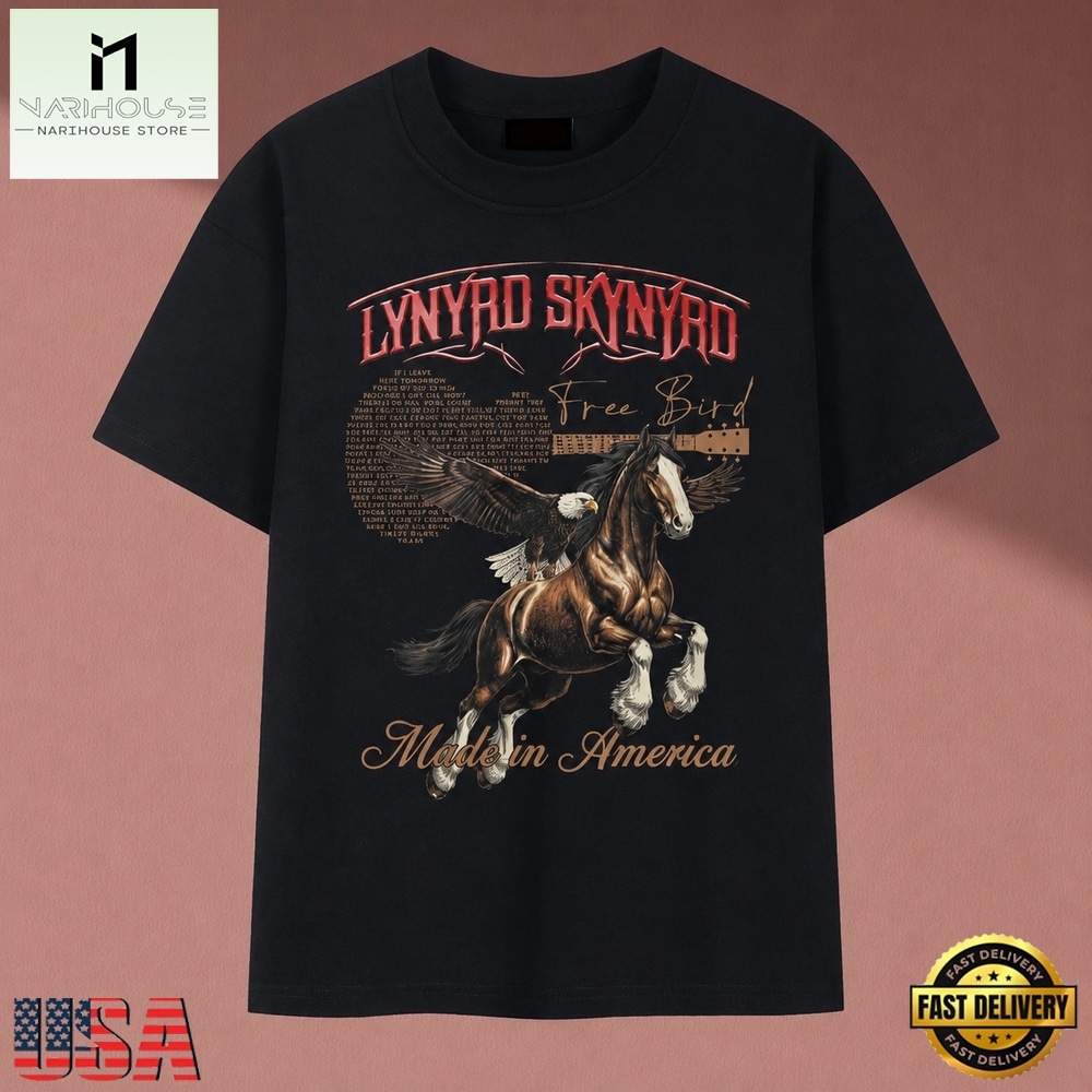 Lynyrd Skynyrd Free Bird Eagle Horse Made In America Vintage T Shirt, Music Fan 2D Shirt Lynyrd Skynyrd Free Bird Eagle Horse Made In America Vintage T Shirt, Music Fan 2D Shirt