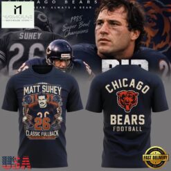 Matt Suhey Chicago Bears Always and Forever Thank You For Your Memories T Shirt, Hot 3D Shirt Trend Matt Suhey Chicago Bears Always And Forever Thank You For Your Memories T Shirt