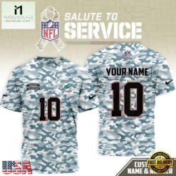 Miami Dolphins 2026 NFL Salute to Service Camo New Design 3D Shirt, NFL Sporty Shirt Miami Dolphins 2026 Nfl Salute TO Service Camo New Design 3D Shirt