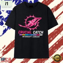 Miami Dolphins Crucial Catch Intercept Cancer T Shirt, Stylish 2D Graphic Shirt Miami Dolphins Crucial Catch Intercept Cancer T Shirt