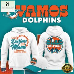 Miami Dolphins Hispanic Heritage Los Delfines De Miami 2026 Hoodie, Hot 3D Shirt Trend Miami Dolphins Hispanic Heritage Los Delfines DE Miami 2026 Hoodie