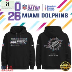 Miami Dolphins NFL Crucial Catch 2026 Limited Edition Black Hoodie Shirt, NFL Sporty Shirt Miami Dolphins Nfl Crucial Catch 2026 Limited Edition Black Hoodie Shirt