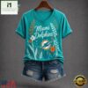 Miami Dolphins NFL Floral Garden V Neck T Shirt, Trendy NFL V Neck Tee Miami Dolphins Nfl Floral Garden V Neck T Shirt