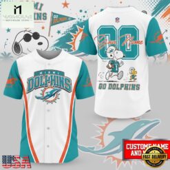 Miami Dolphins NFL Snoopy Ultimate Game Day Personalized Jersey Shirt, NFL Game Day Jersey Miami Dolphins Nfl Snoopy Ultimate Game Day Personalized Jersey Shirt