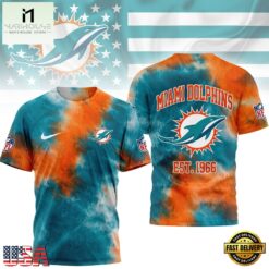 Miami Dolphins NFL Sunday Legends Tie Dye 3D Shirt, NFL Sporty Shirt Miami Dolphins Nfl Sunday Legends Tie Dye 3D Shirt