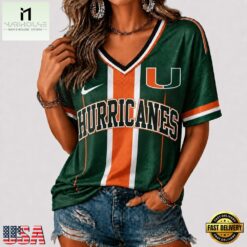 Miami Hurricanes NCAA Rivalry Game Spirit V neck T Shirt, NCAA College V Neck Tee Miami Hurricanes Ncaa Rivalry Game Spirit V Neck T Shirt