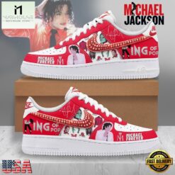 Michael Jackson King Of Pop Custom Air Force 1 Shoes, Music Artist AF1 Shoes Michael Jackson King OF Pop Custom Air Force 1 Shoes