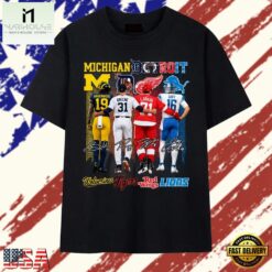 Michigan Detroit Sports Teams Wolverines Tigers Red Wings Lions Graphic T Shirt, Stylish 2D Graphic Shirt Michigan Detroit Sports Teams Wolverines Tigers Red Wings Lions Graphic T Shirt
