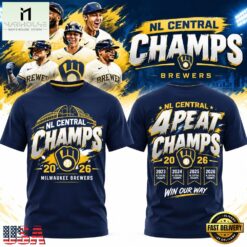 Milwaukee Brewers 2026 NL Central Division Champions 3D Shirt, Hot 3D Shirt Trend Milwaukee Brewers 2026 NL Central Division Champions 3D Shirt