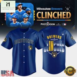 Milwaukee Brewers 2026 Postseason Clinched Baseball Jersey, Stylish Baseball Jersey Milwaukee Brewers 2026 Postseason Clinched Baseball Jersey