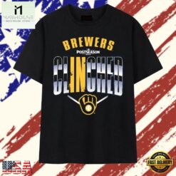 Milwaukee Brewers 2026 Postseason Clinched T Shirt, Stylish 2D Graphic Shirt Milwaukee Brewers 2026 Postseason Clinched T Shirt