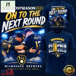 Milwaukee Brewers 2026 Postseason Clinched Win Our Way Graphic T Shirt, Hot 3D Shirt Trend Milwaukee Brewers 2026 Postseason Clinched Win Our Way Graphic T Shirt