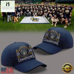 Milwaukee Brewers NL Central Division Champion Win Our Way 2026 Baseball Cap, Trending Cap Style Milwaukee Brewers NL Central Division Champion Win Our Way 2026 Baseball Cap