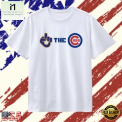 Milwaukee Brewers vs The Cubs Middle Finger Gesture MLB baseball T Shirt, Stylish 2D Graphic Shirt Milwaukee Brewers VS The Cubs Middle Finger Gesture Mlb Baseball T Shirt