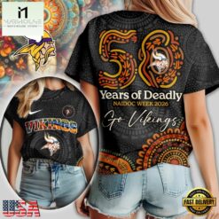 Minnesota Vikings NFL Naidoc Week 2026 Unisex 3D Shirt, NFL Sporty Shirt Minnesota Vikings Nfl Naidoc Week 2026 Unisex 3D Shirt