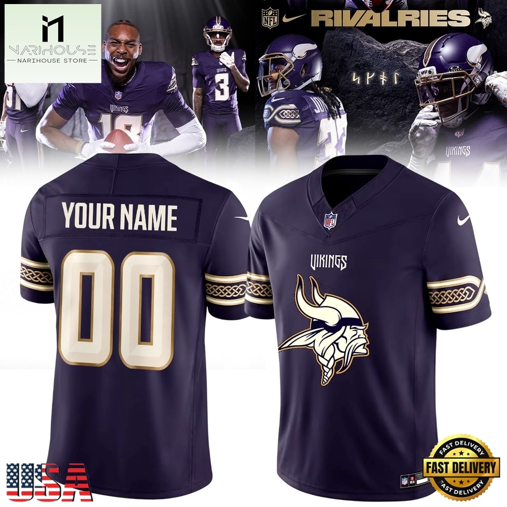 Minnesota Vikings NFL Rivalries 2026 Custom Name And Number Football Jersey, Trending Football Shirt Minnesota Vikings NFL Rivalries 2026 Custom Name And Number Football Jersey, Trending Football Shirt