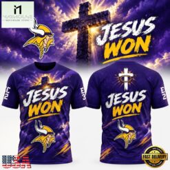 Minnesota Vikings x Jesus Won 2026 Special New T Shirt, Hot 3D Shirt Trend Minnesota Vikings X Jesus Won 2026 Special New T Shirt