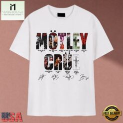 Mötley Crüe Albums Signatures Heavy Metal Vintage Graphic T Shirt, Music Fan 2D Shirt Motley Crue Albums Signatures Heavy Metal Vintage Graphic T Shirt