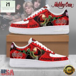 Motley Crue Raining Blood Custom Air Force 1 Shoes, Music Artist AF1 Shoes Motley Crue Raining Blood Custom Air Force 1 Shoes