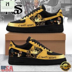 Nas Light Years Black & Gold Hip Hop Graphic Custom Air Force 1 Shoes, Music Artist AF1 Shoes Nas Light Years Black Gold Hip Hop Graphic Custom Air Force 1 Shoes