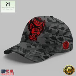 NC State Football Black Camo 2026 Cap, Trending Cap Style NC State Football Black Camo 2026 Cap