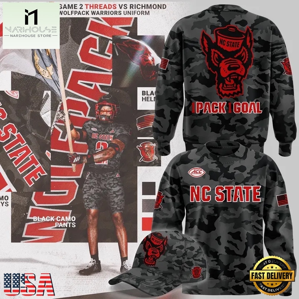 NC State Football Black Camo 2026 Sweatshirt, Hot 3D Shirt Trend NC State Football Black Camo 2026 Sweatshirt, Hot 3D Shirt Trend