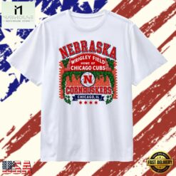 Nebraska Cornhuskers at Wrigley Field Home of Chicago Cubs T Shirt, Stylish 2D Graphic Shirt Nebraska Cornhuskers AT Wrigley Field Home OF Chicago Cubs T Shirt