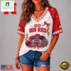 Nebraska Cornhuskers NCAA Floral Stadium Bow V Neck 3D T Shirt, NCAA College V Neck Tee Nebraska Cornhuskers Ncaa Floral Stadium Bow V Neck 3D T Shirt