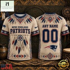 New England Patriots 2026 NFL Native American Heritage 3D Shirt, NFL Sporty Shirt New England Patriots 2026 Nfl Native American Heritage 3D Shirt