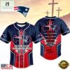 New England Patriots NFL Blessed Beyond The Score Baseball Jersey, NFL Game Day Jersey New England Patriots Nfl Blessed Beyond The Score Baseball Jersey