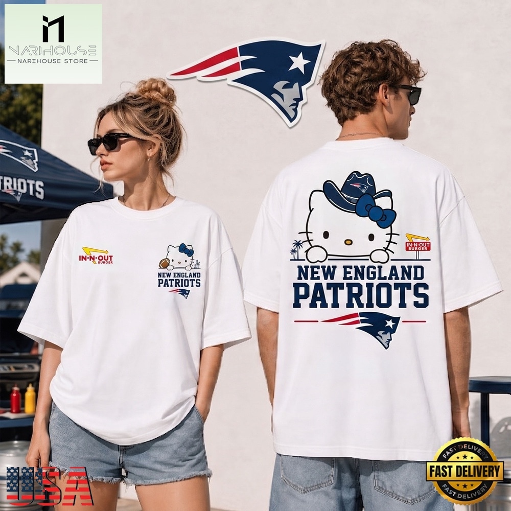New England Patriots NFL Kitty Burger Game Day Unisex 3D Shirt, NFL Sporty Shirt New England Patriots NFL Kitty Burger Game Day Unisex 3D Shirt, NFL Sporty Shirt