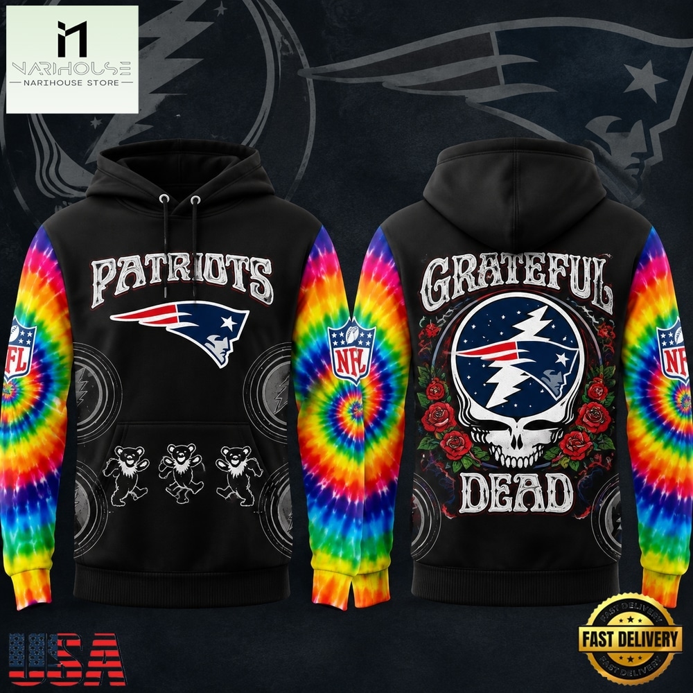 New England Patriots x Grateful Dead Night 2026 Hoodie, Popular 3D Music Tee New England Patriots x Grateful Dead Night 2026 Hoodie, Popular 3D Music Tee