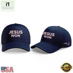 New England Patriots x Jesus Won 2026 Special New Cap, Trending Cap Style New England Patriots X Jesus Won 2026 Special New Cap