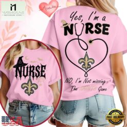 New Orleans Saints NFL Night Shift Never Misses Game Day Halloween Nurse Unisex 3D Shirt, NFL Sporty Shirt New Orleans Saints Nfl Night Shift Never Misses Game Day Halloween Nurse Unisex 3D Shirt
