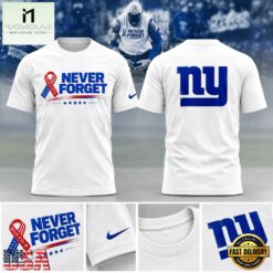 New York Giants Never Forget 2026 Graphic T Shirt, Hot 3D Shirt Trend New York Giants Never Forget 2026 Graphic T Shirt