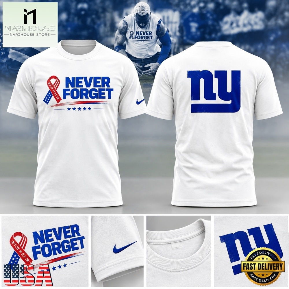 New York Giants Never Forget 2026 Graphic T Shirt, Hot 3D Shirt Trend New York Giants Never Forget 2026 Graphic T Shirt, Hot 3D Shirt Trend
