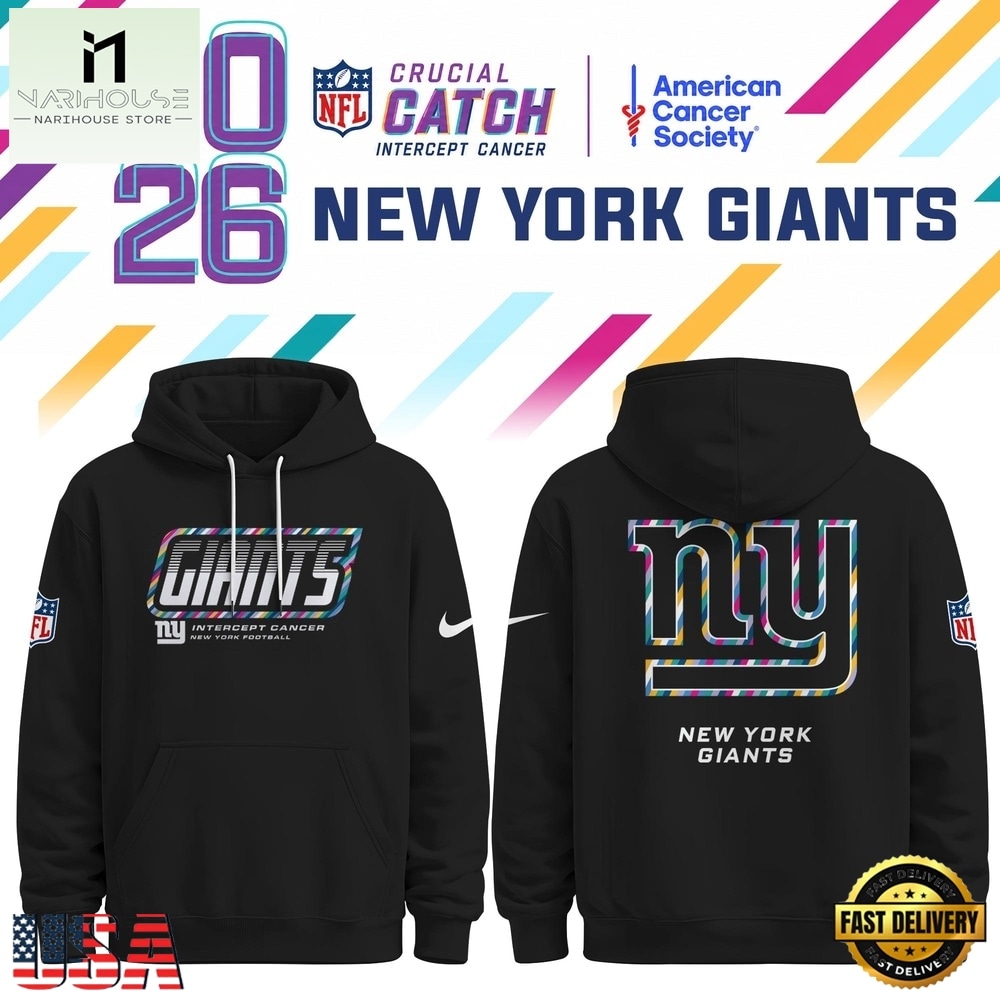 New York Giants NFL Crucial Catch 2026 Limited Edition Black Hoodie Shirt, NFL Sporty Shirt New York Giants NFL Crucial Catch 2026 Limited Edition Black Hoodie Shirt, NFL Sporty Shirt