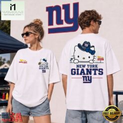 New York Giants NFL Kitty Burger Game Day Unisex 3D Shirt, NFL Sporty Shirt New York Giants Nfl Kitty Burger Game Day Unisex 3D Shirt