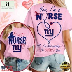 New York Giants NFL Night Shift Never Misses Game Day Halloween Nurse Unisex 3D Shirt, NFL Sporty Shirt New York Giants Nfl Night Shift Never Misses Game Day Halloween Nurse Unisex 3D Shirt