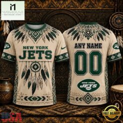 New York Jets 2026 NFL Native American Heritage 3D Shirt, NFL Sporty Shirt New York Jets 2026 Nfl Native American Heritage 3D Shirt
