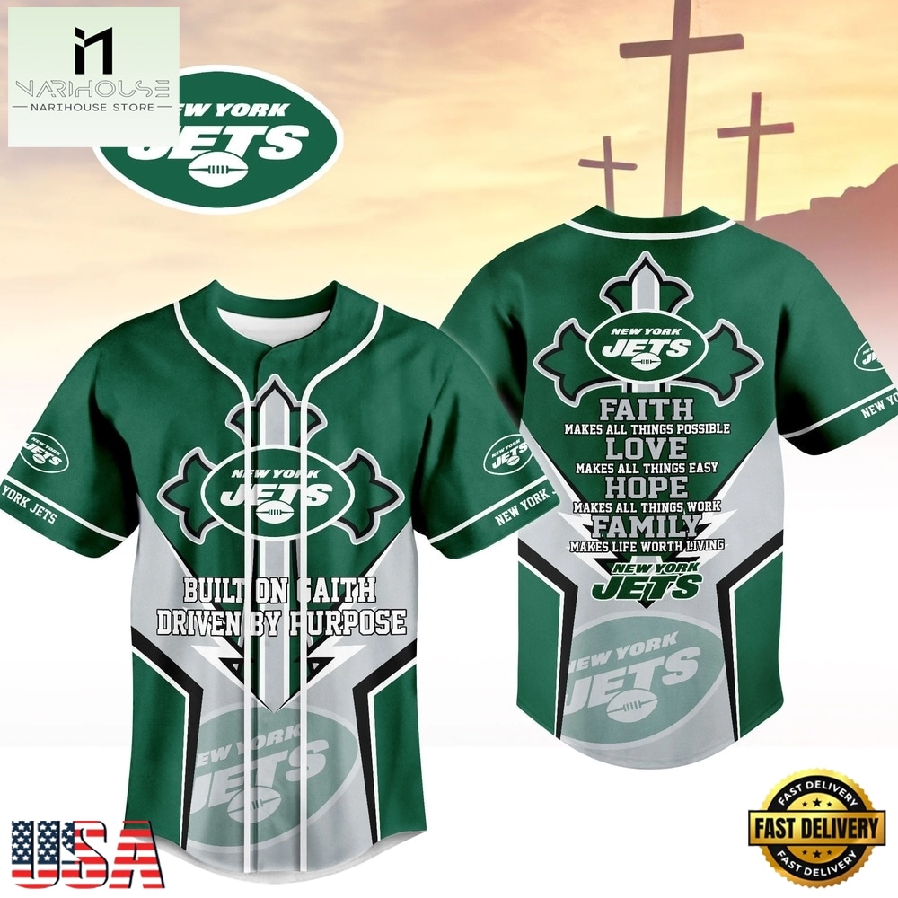 New York Jets NFL Blessed Beyond The Score Baseball Jersey, NFL Game Day Jersey New York Jets NFL Blessed Beyond The Score Baseball Jersey, NFL Game Day Jersey