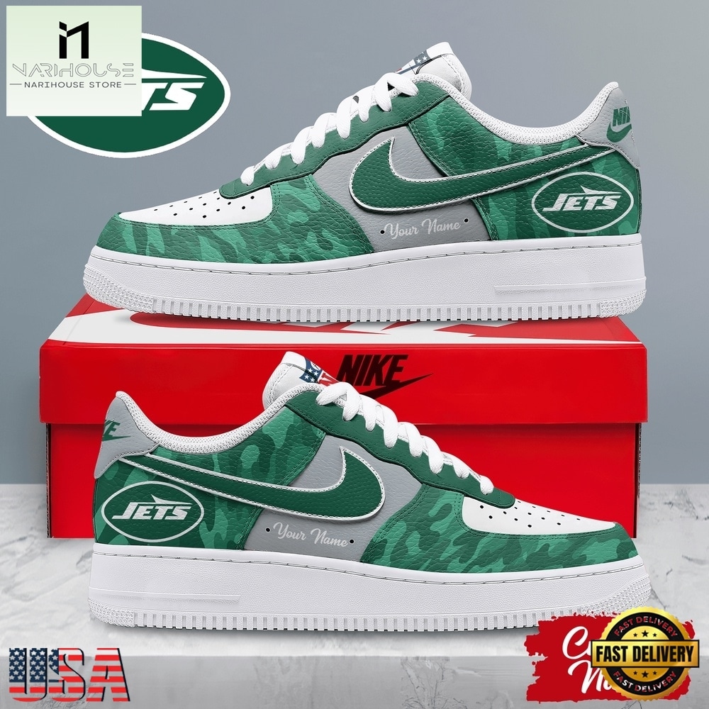 New York Jets NFL End Zone Energy Custom Air Force 1 Shoes Sneaker, NFL Team AF1 Shoes New York Jets NFL End Zone Energy Custom Air Force 1 Shoes Sneaker, NFL Team AF1 Shoes