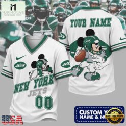 New York Jets NFL Mickey Quarterback Football Jersey, NFL Team Football Jersey New York Jets Nfl Mickey Quarterback Football Jersey