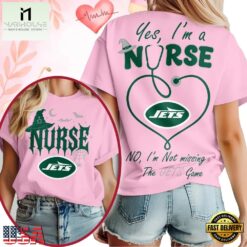 New York Jets NFL Night Shift Never Misses Game Day Halloween Nurse Unisex 3D Shirt, NFL Sporty Shirt New York Jets Nfl Night Shift Never Misses Game Day Halloween Nurse Unisex 3D Shirt