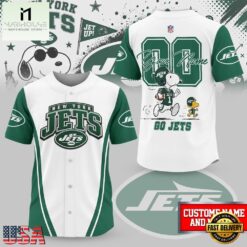 New York Jets NFL Snoopy Ultimate Game Day Personalized Jersey Shirt, NFL Game Day Jersey New York Jets Nfl Snoopy Ultimate Game Day Personalized Jersey Shirt