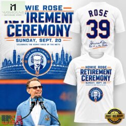New York Mets Howie Rose 39 Years Celebrate The Iconic Voice Of The Mets White T Shirt, Hot 3D Shirt Trend New York Mets Howie Rose 39 Years Celebrate The Iconic Voice OF The Mets White T Shirt