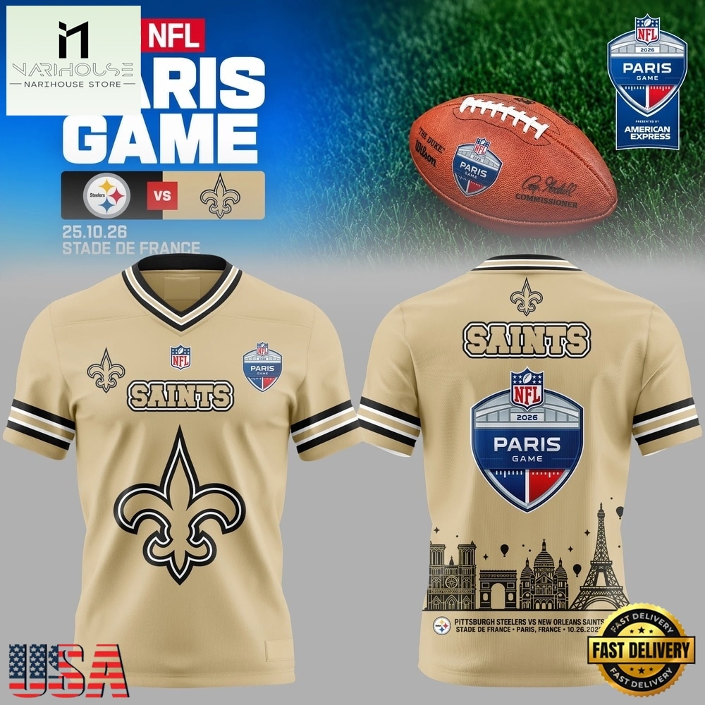 NFL Paris Game 2026 New Orleans Saints to Paris Football Jersey, Trending Football Shirt NFL Paris Game 2026 New Orleans Saints to Paris Football Jersey, Trending Football Shirt