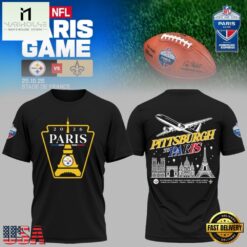 NFL Paris Game 2026 Pittsburgh Steelers to Paris T Shirt, Hot 3D Shirt Trend Nfl Paris Game 2026 Pittsburgh Steelers TO Paris T Shirt