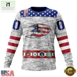 NHL Anaheim Ducks Armed Forces Appreciation Design Hoodie, T Shirt, NHL 3D Game Day Tee Nhl Anaheim Ducks Armed Forces Appreciation Design Hoodie T Shirt 3
